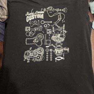 Harley Davidson v-neck t shirt xxl